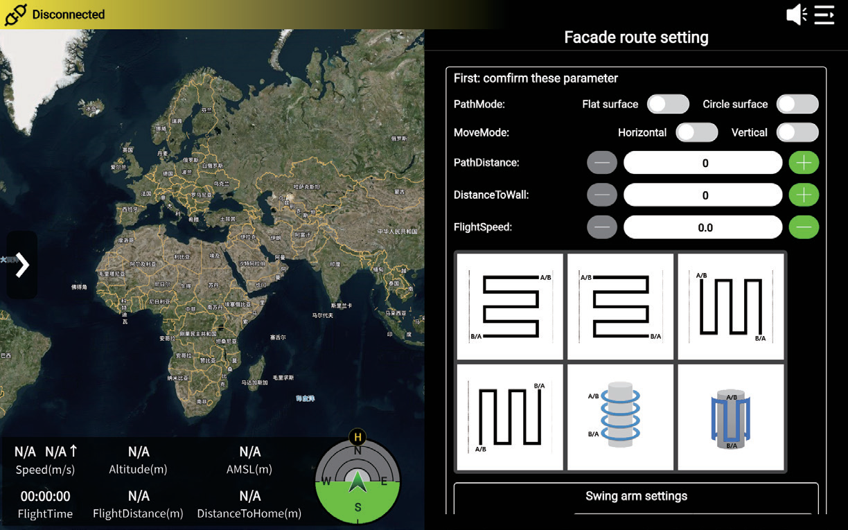 D15R route planning control interface