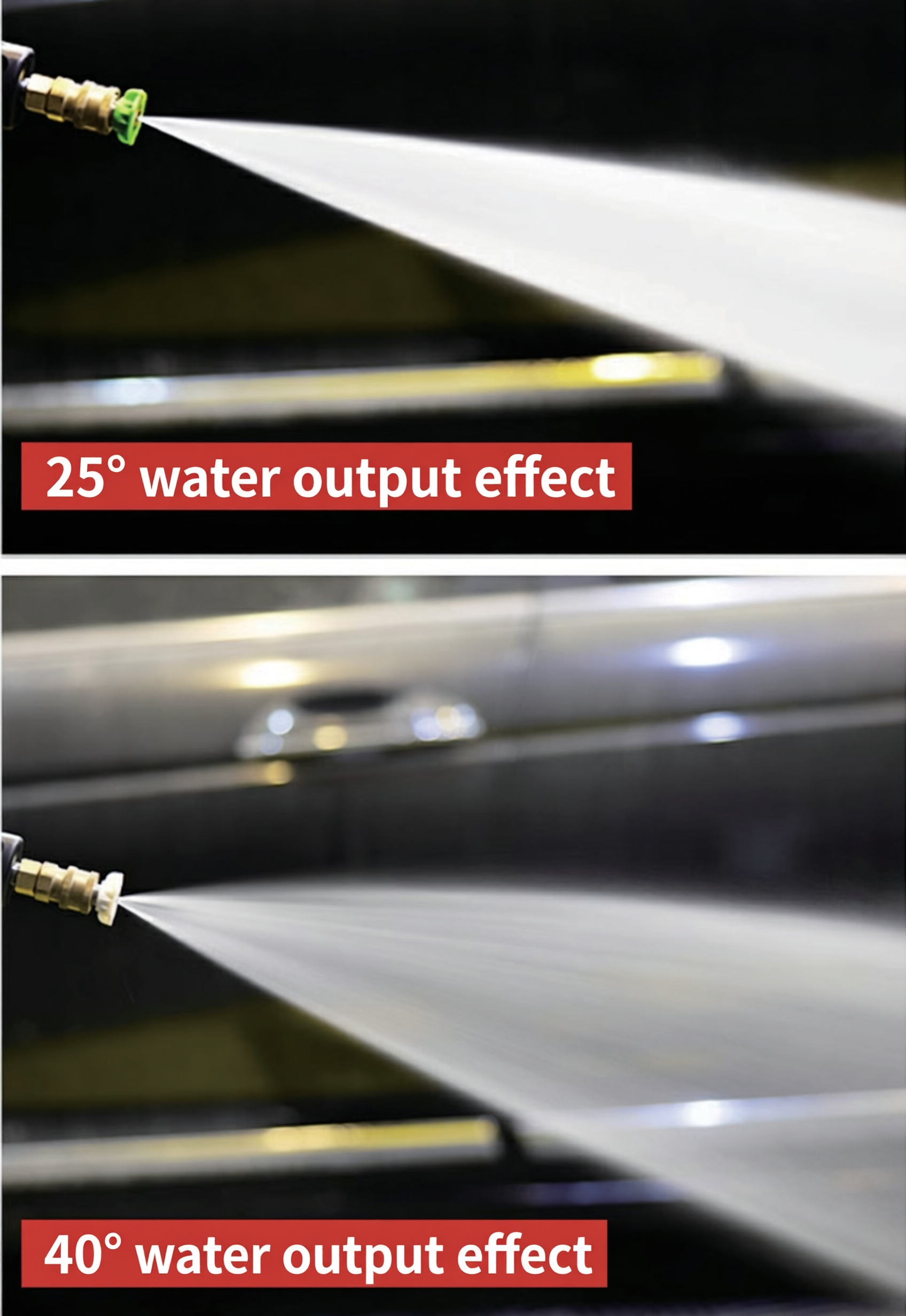 15° fan-shaped water jet