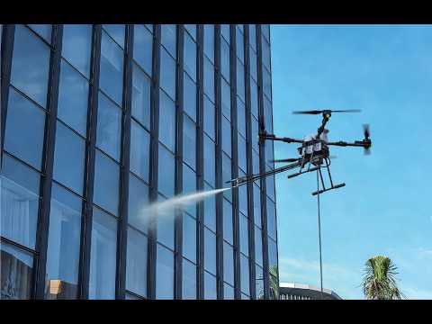 Watch the D15R in Action: Solar Panel, Roof and Window Cleaning Drone